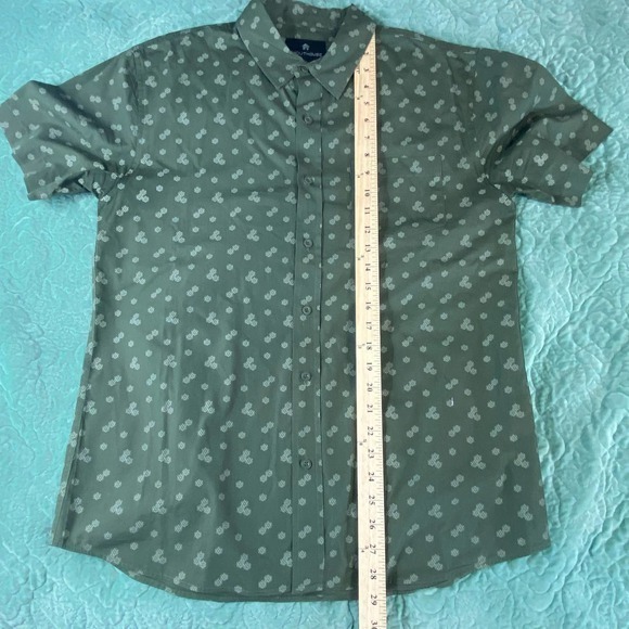 South‎ House Medium Green Polo Button up 100% cotton - Picture 4 of 6